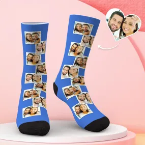 Custom Multi Photo Socks Gifts for Lovers Custom Multi Photo Socks Gifts for Lovers