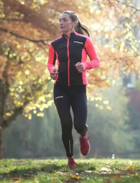 Damen Winter Fleece Laufshirt Langarm Thermo Running Sweatshirt Pro Line Schwarz-Rot Setprodukt Damen Winter Fleece Laufshirt Langarm Thermo Running Sweatshirt Pro Line Schwarz-Rot Setprodukt