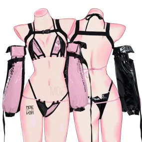 DANGER Cyber Cat Bikini with Sleeves DANGER Cyber Cat Bikini with Sleeves