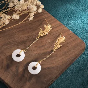 Dangle Earrings: Jade Koi Dangle Earrings: Jade Koi