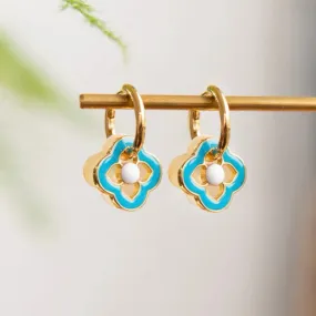 Dangle Earrings: Turquoise Clouds Dangle Earrings: Turquoise Clouds