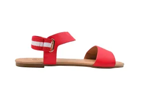 dELiAs Ladies Fashion Sandals Summer Flats with Striped Elastic Slipback Strap dELiAs Ladies Fashion Sandals Summer Flats with Striped Elastic Slipback Strap