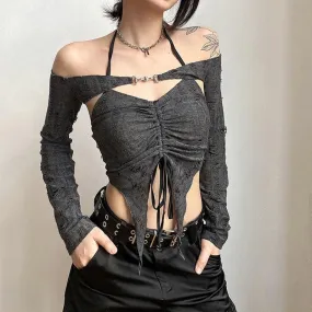 Fairy Grunge Detachable Sleeve Halter Top Fairy Grunge Detachable Sleeve Halter Top