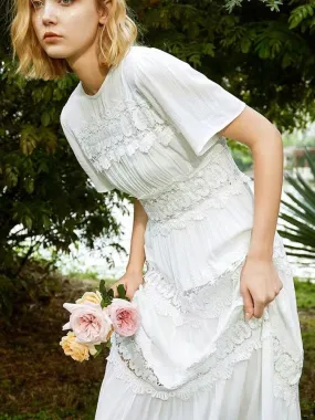 French Embroidered Midi Dress French Embroidered Midi Dress