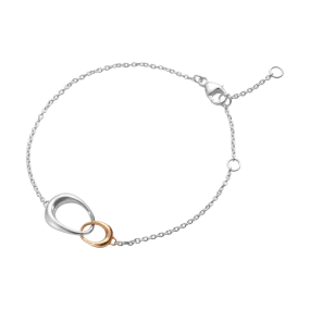 Georg Jensen Offspring Silver & Rose Gold Bracelet Georg Jensen Offspring Silver & Rose Gold Bracelet