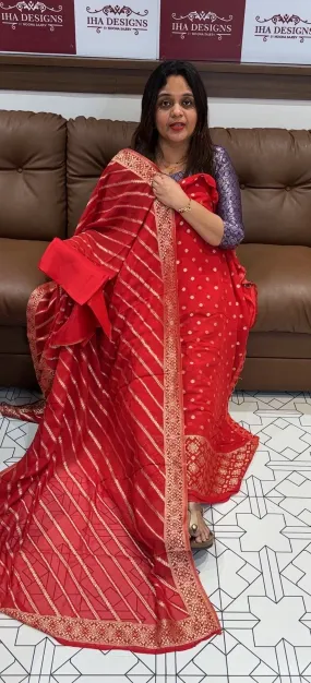 GEORGETTE BANARASI UNSTITCHED SALWAR SUITS  - IHA 14097 GEORGETTE BANARASI UNSTITCHED SALWAR SUITS  - IHA 14097