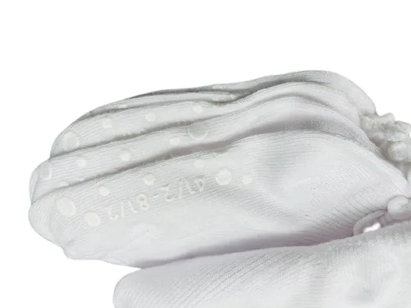 Girls Cotton Lettuce Ruffle Ripple Edge Turn Cuff, Non Skid Smooth Toe