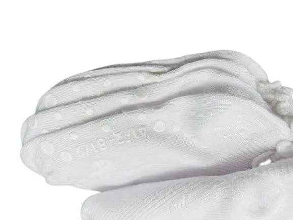 Girls Non-Skid Seamless Toe Socks - 3-Pair Pack Cotton Ruffle Edge Socks