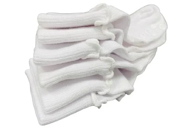 Girls Non-Skid Seamless Toe Socks - 3-Pair Pack Cotton Ruffle Edge Socks