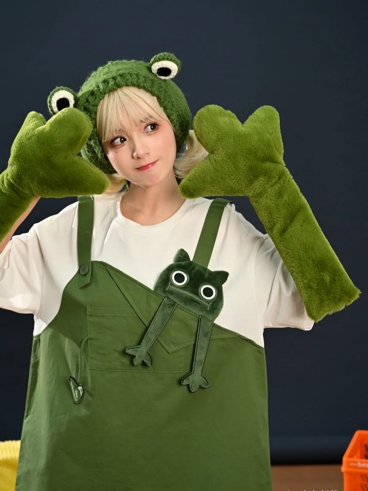 Green Monster Faux Two-Piece Tee Dress