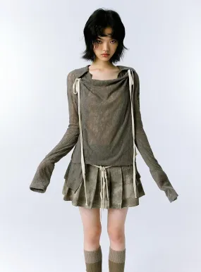 Grunge Asymmetric Long Sleeve Lace Top Grunge Asymmetric Long Sleeve Lace Top