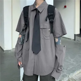 Grunge Detachable Sleeve Shirt Grunge Detachable Sleeve Shirt