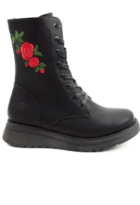 Heavenly Feet Martina Ladies Rose Trim Ankle Boot Heavenly Feet Martina Ladies Rose Trim Ankle Boot