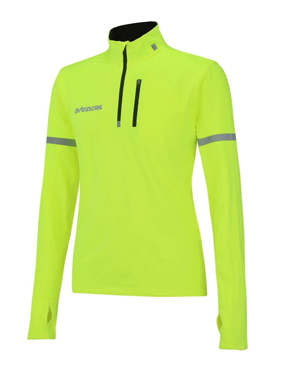 Herren Thermo Fahrradtrikot - Laufshirt Langarm Neon
