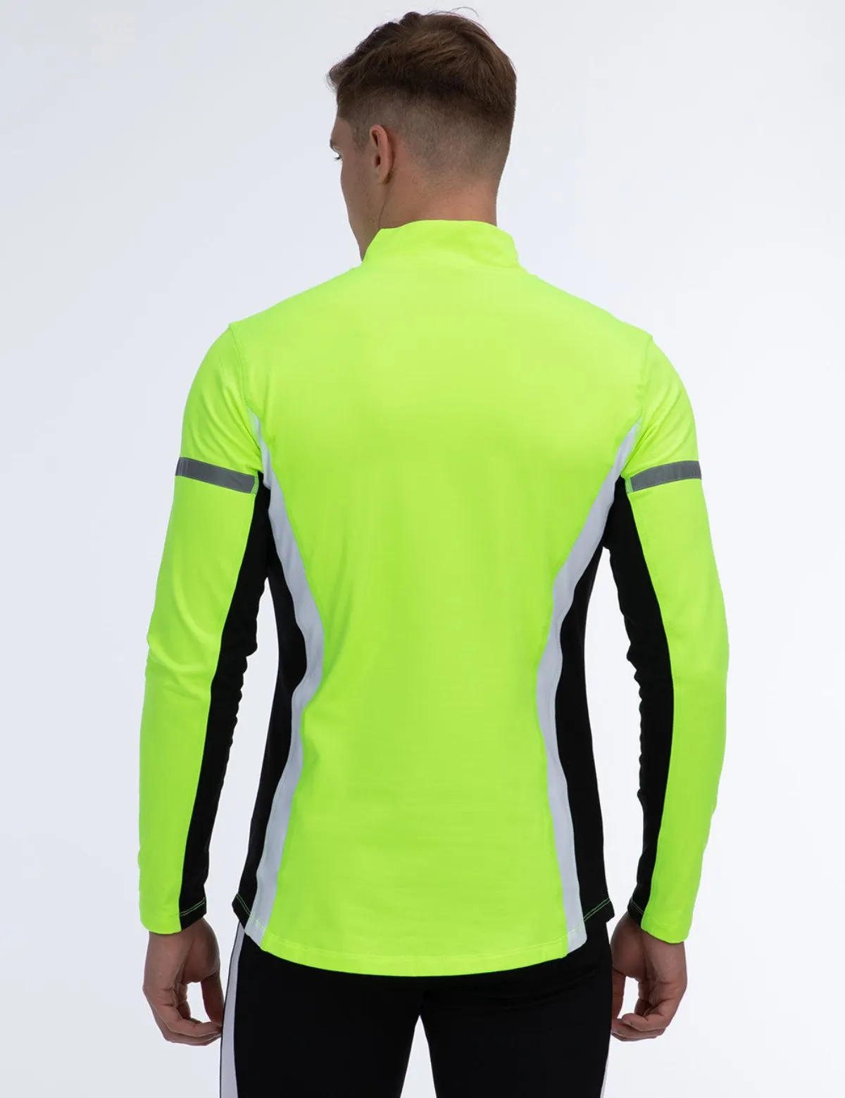Herren Thermo Funktions Laufshirt Langarm Neon