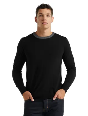 Icebreaker Shearer Crewe Sweater (Men's) Black/Gritstone Heather Icebreaker Shearer Crewe Sweater (Men's) Black/Gritstone Heather