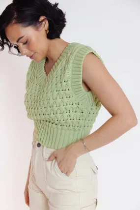 Iona Sweater Vest in Sage Iona Sweater Vest in Sage