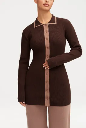 Jenny Ribbed Knit Contrast Trim Top Jenny Ribbed Knit Contrast Trim Top