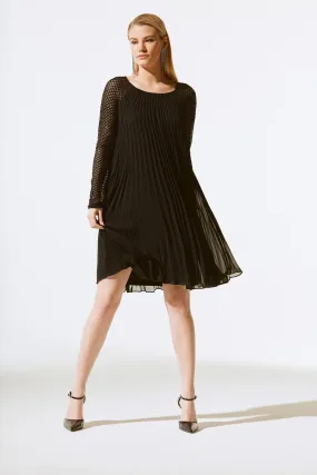 Joseph Ribkoff - 243778 Pleated Chiffon Dress Joseph Ribkoff - 243778 Pleated Chiffon Dress