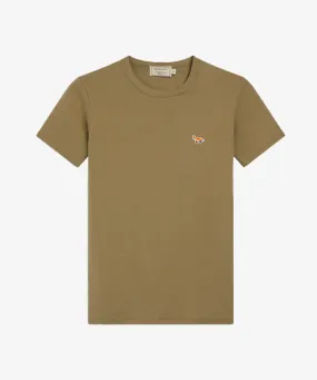 Kitsune Fitted Tee Profile Fox Patch Khaki Kitsune Fitted Tee Profile Fox Patch Khaki
