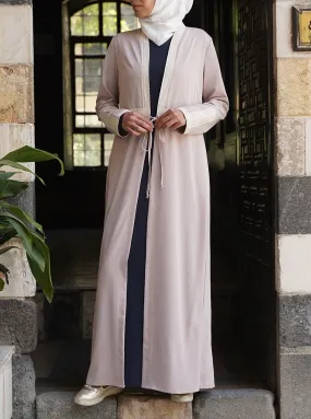 Lace Trim Open Abaya Lace Trim Open Abaya