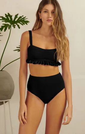 Lady's Slipper Orchid Bikini Top With Ruffles Lady's Slipper Orchid Bikini Top With Ruffles