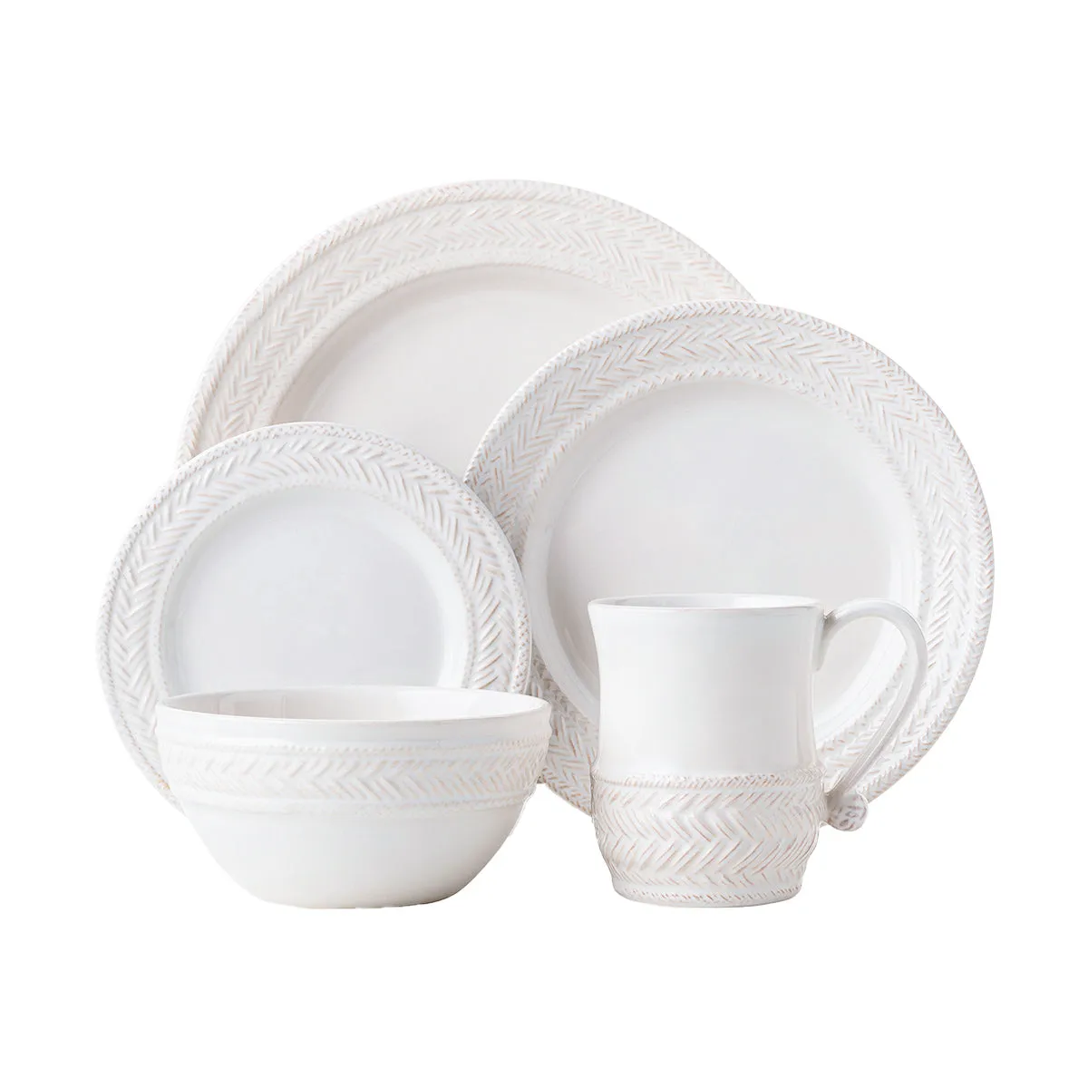 Le Panier 5pc Place Setting - Whitewash