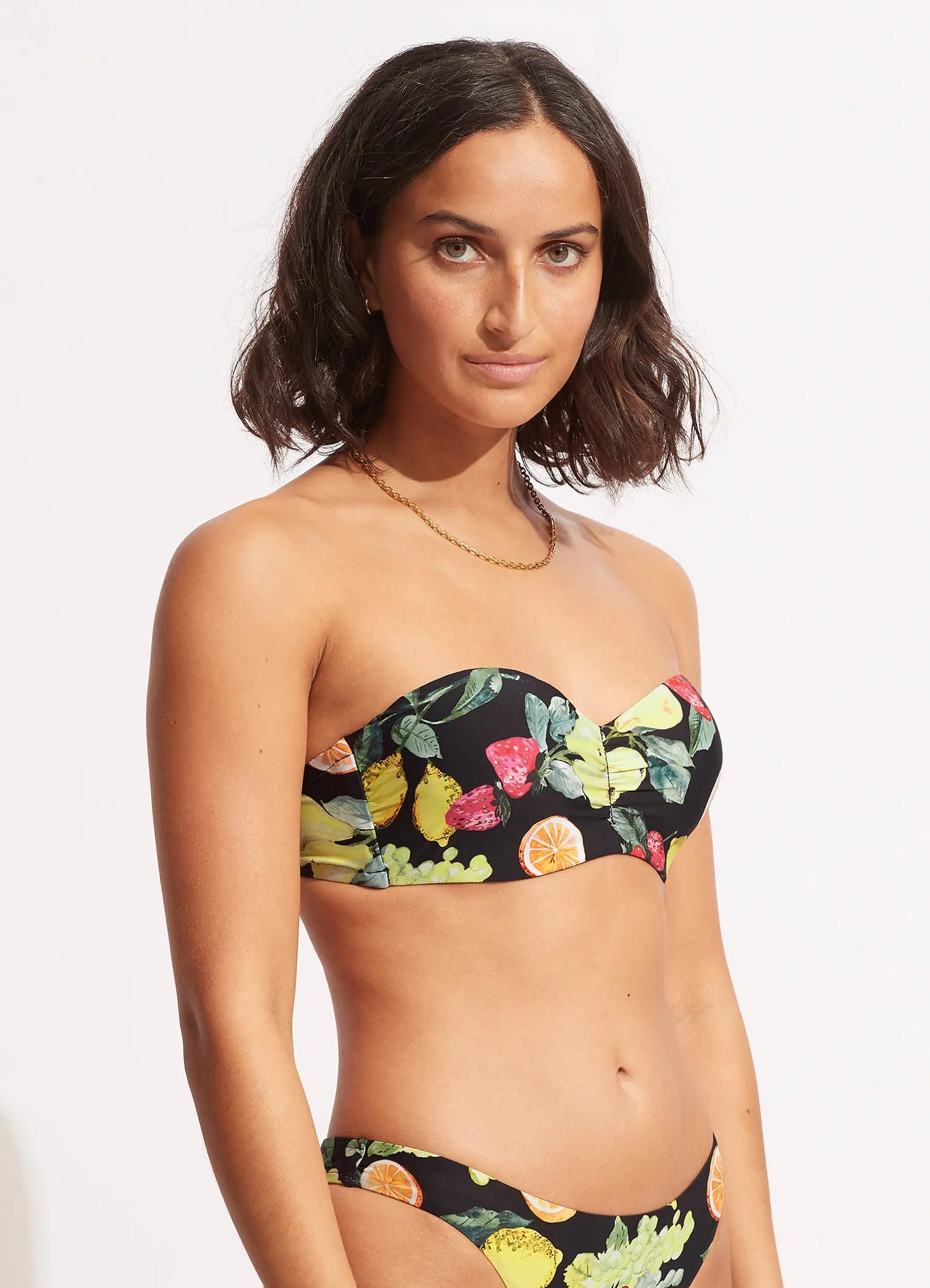 Lemoncello Bustier Bandeau - Black