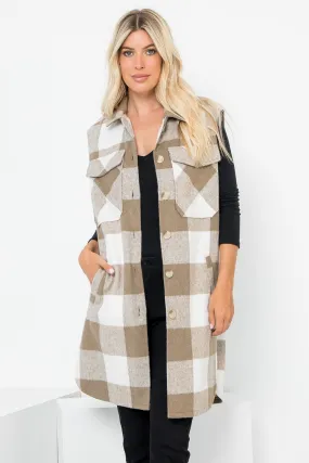 Long Plaid Vest Long Plaid Vest