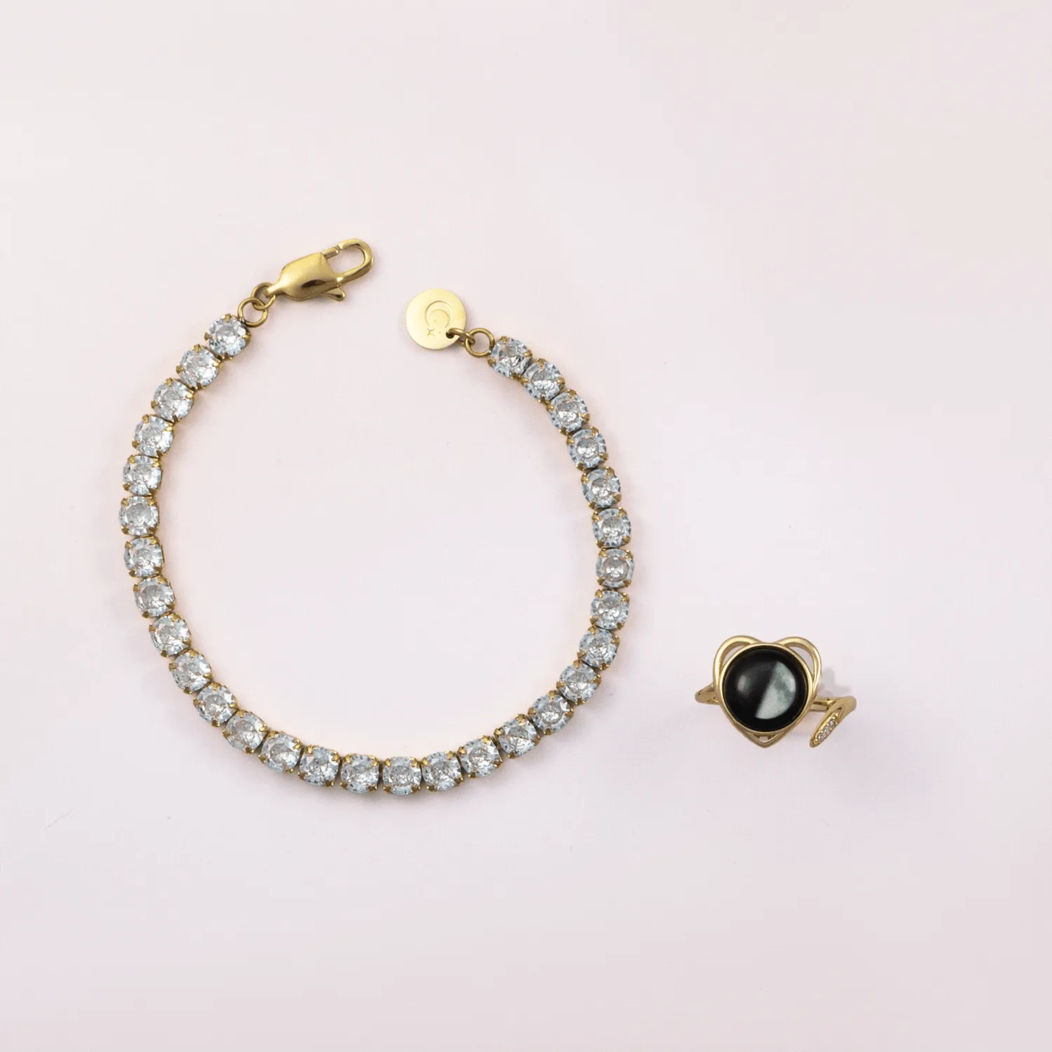 Luna Love Ring in Gold and Tatum Bracelet Bundle