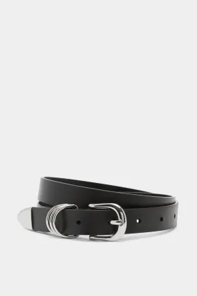 Metal Trim Leather Belt Metal Trim Leather Belt