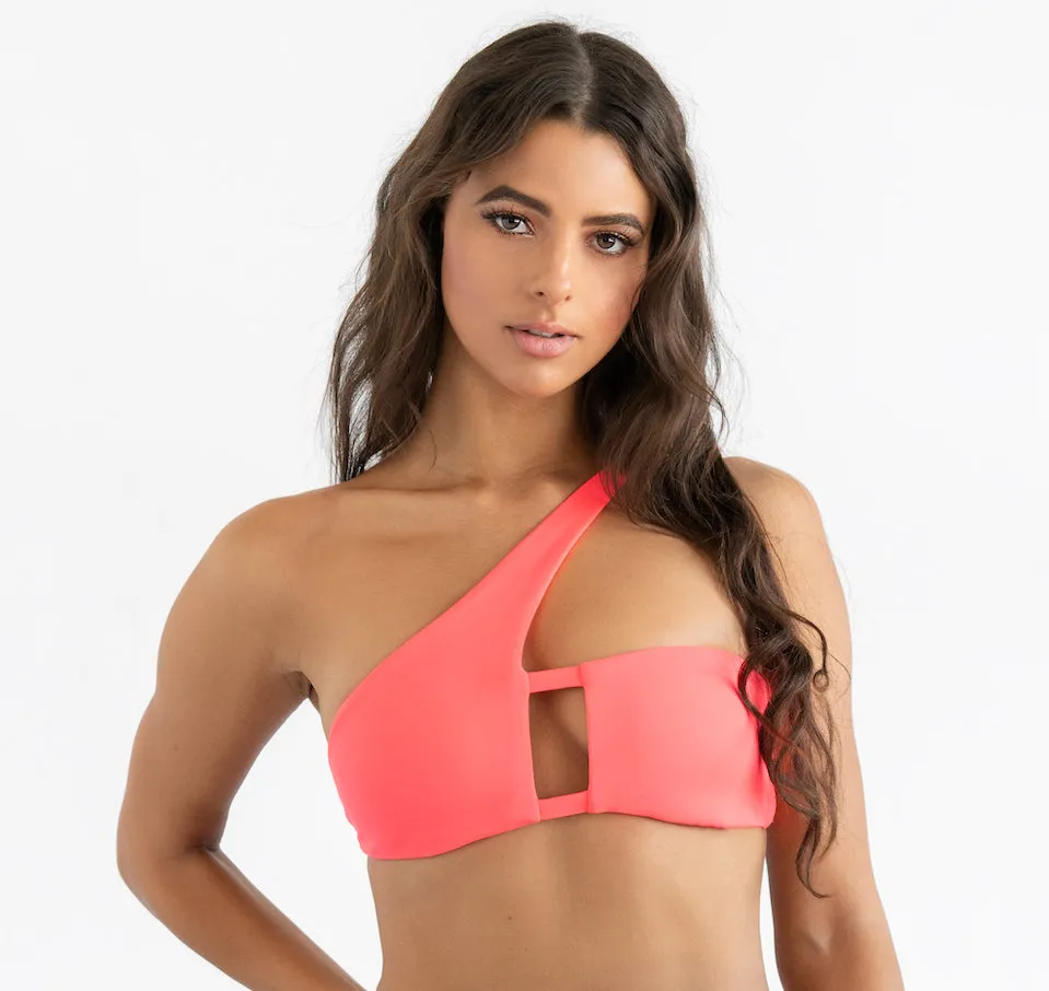 MILA - ASYMMETRICAL BANDEAU BIKINI TOP