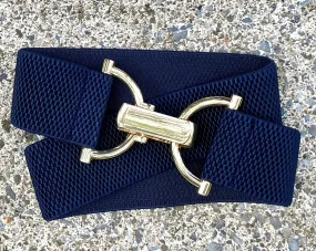 Navy Textured Elastic Belt Navy Textured Elastic Belt