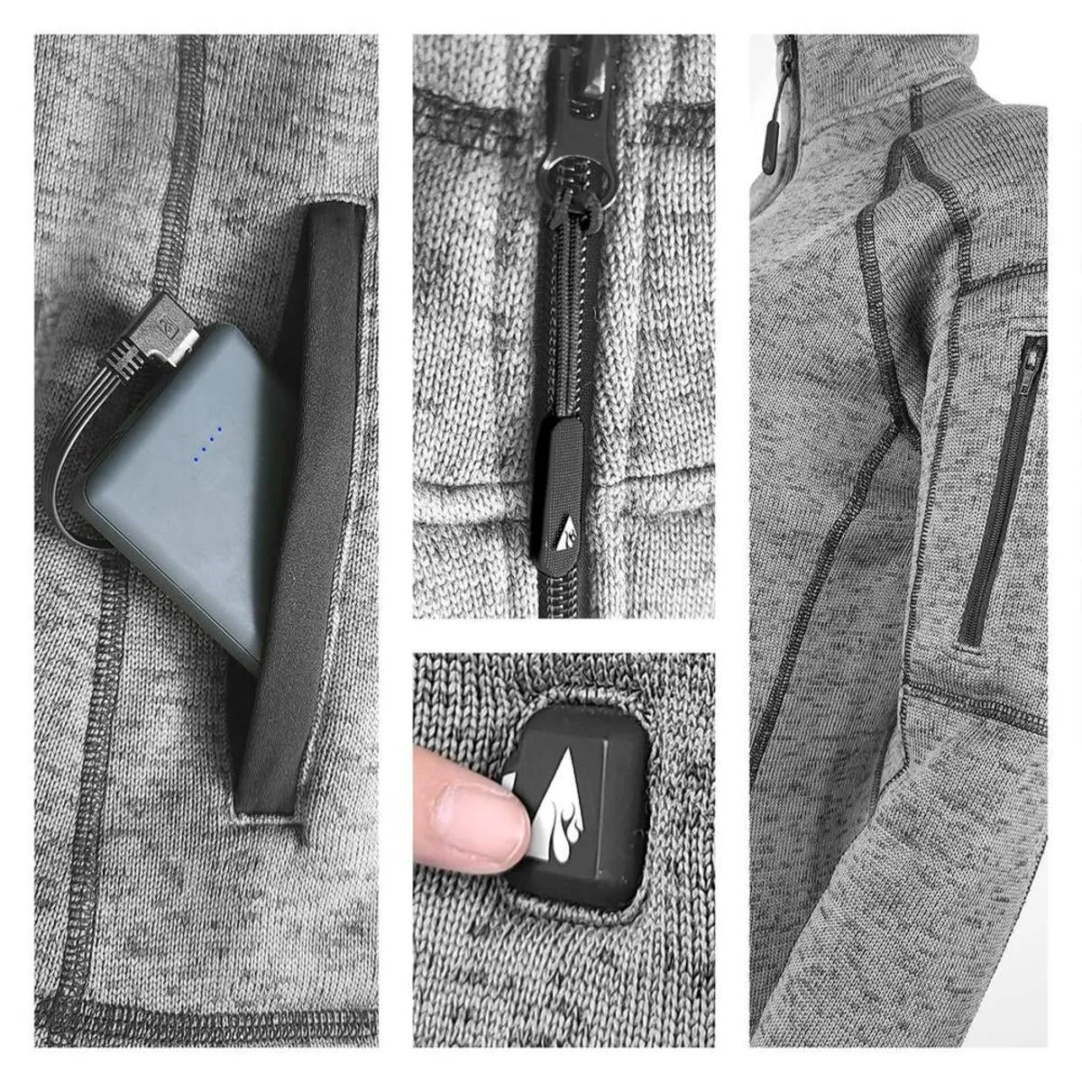 Open Box ActionHeat 5V Men's Battery Heated Sweater Jacket