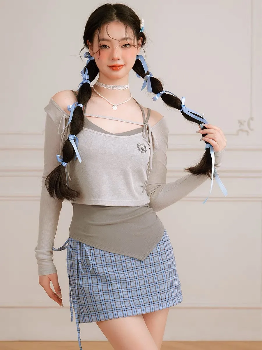 Plaid Dreamscape Skirts with Belts