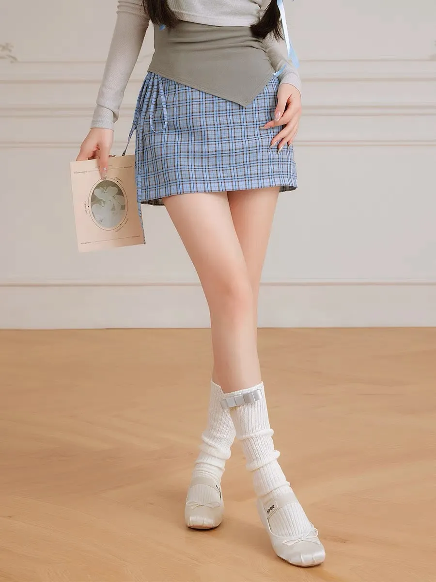 Plaid Dreamscape Skirts with Belts