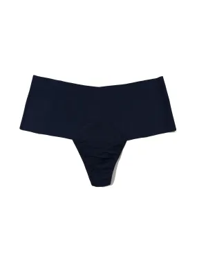 Plus Size BreatheSoft™ High Rise Thong  Blackberry Crumble Blue Plus Size BreatheSoft™ High Rise Thong  Blackberry Crumble Blue