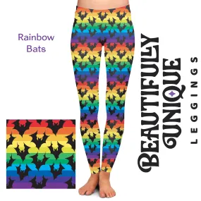 Pre-Order: Rainbow Bats (Exclusive) - High-quality Handcrafted Vibrant Leggings Pre-Order: Rainbow Bats (Exclusive) - High-quality Handcrafted Vibrant Leggings