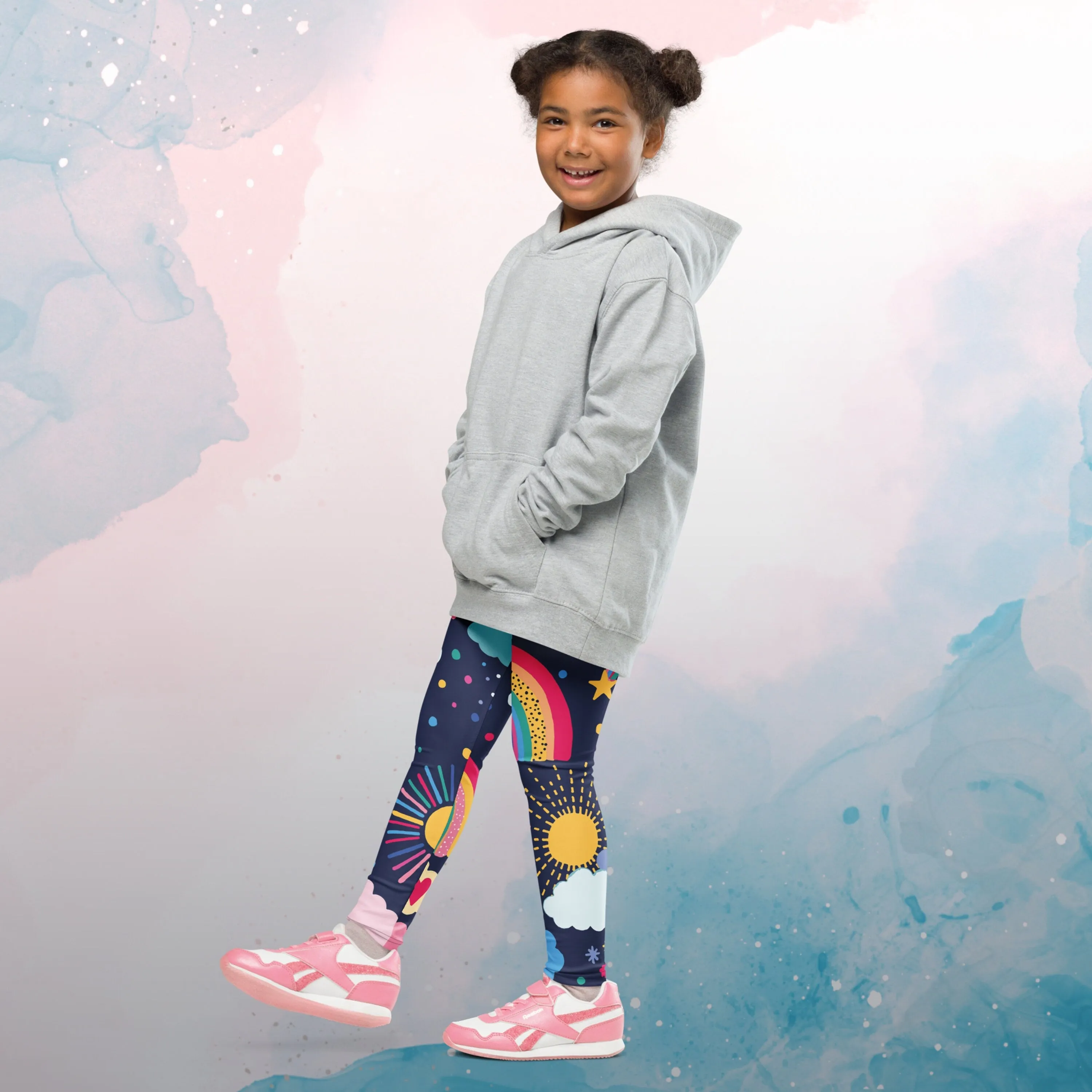 Rainbows and Rain Clouds Weather Themed Kid's Leggings