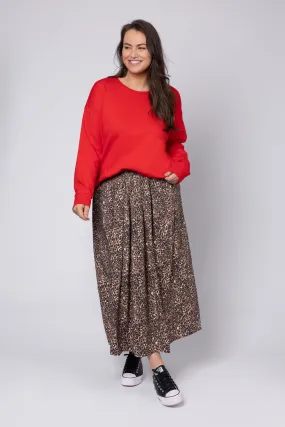 SAFFY LEOPARD SKIRT (MULTI BROWN) SAFFY LEOPARD SKIRT (MULTI BROWN)