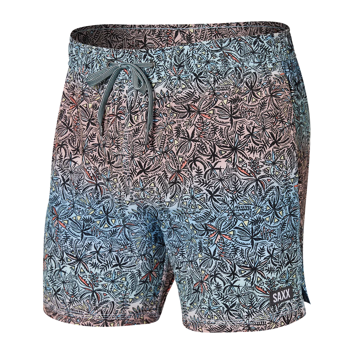 SAXX BAITHING SUIT OH BUOY 2N1 VOLLEY 5" MULTI TINY HAWAII