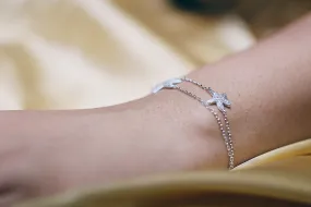 Silver dual strand starfish bracelet Silver dual strand starfish bracelet