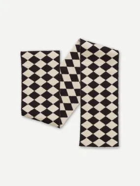 SMALL DIAMOND SCARF BLACK & OATMEAL SMALL DIAMOND SCARF BLACK & OATMEAL