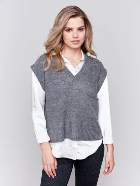 Soft Touch Sweater Vest - Grey Soft Touch Sweater Vest - Grey