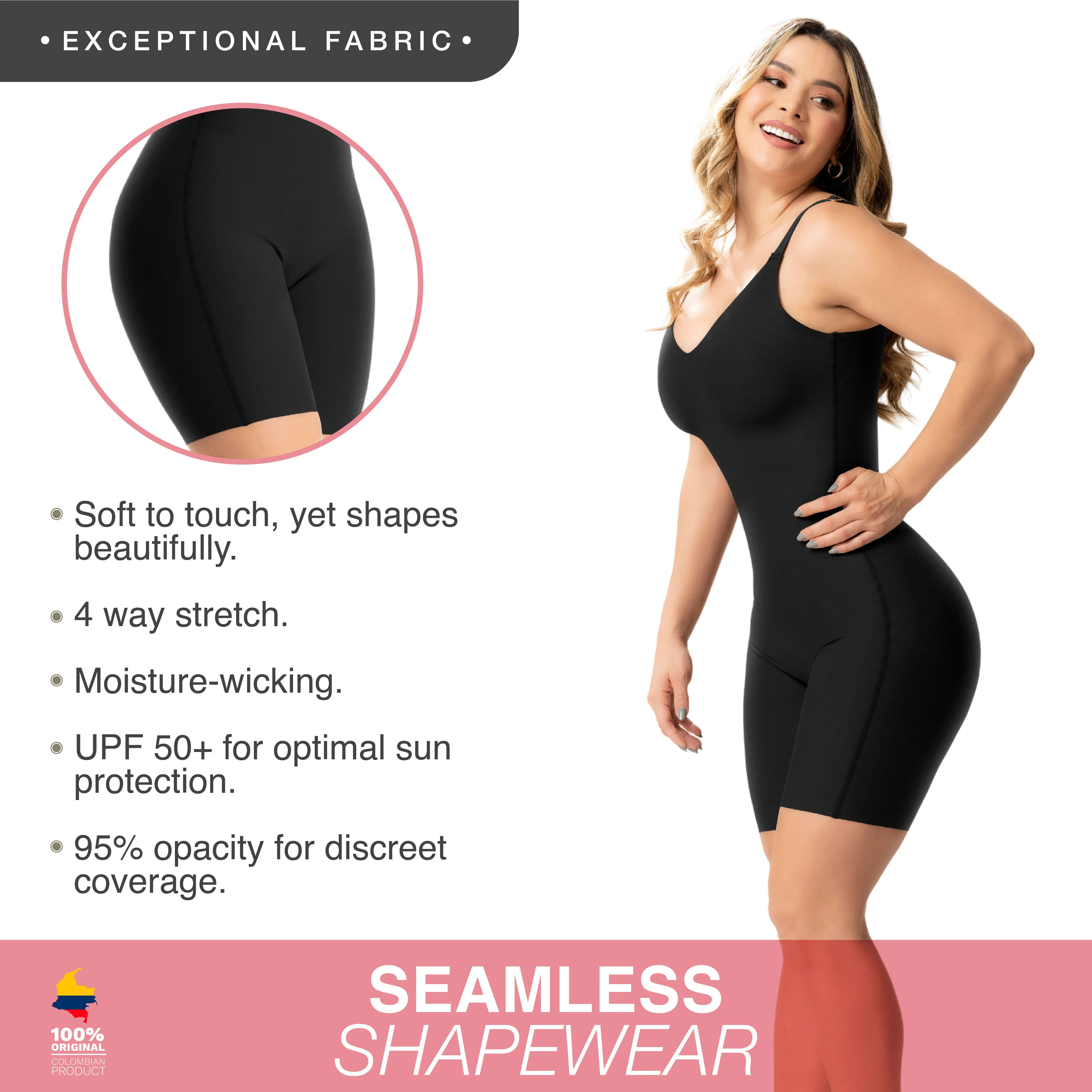 Sonryse SP44NC Butt Lifter Tummy Control Seamless Shapewear Jumpsuit