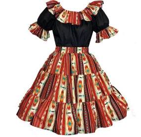 Southwest Santa Fe Square Dance Outfit Southwest Santa Fe Square Dance Outfit