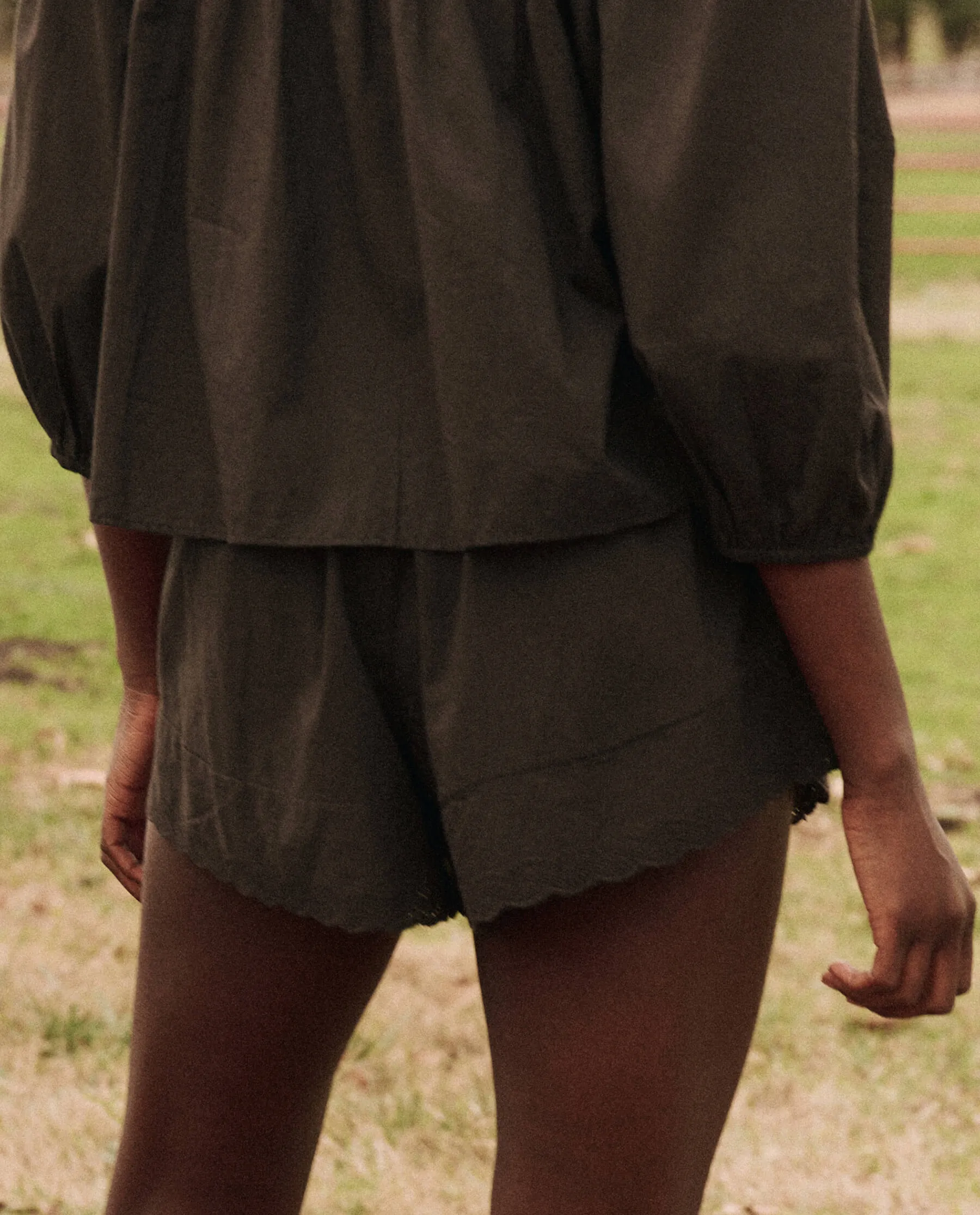 The Eyelet Tap Short. -- Black