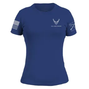 USAF - Women's Basic Logo T-Shirt - Blue USAF - Women's Basic Logo T-Shirt - Blue