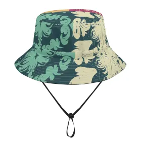 Vampire Art Grunge Unisex Bucket Fisherman's Hat - Seattle Colourful Patchwork with Adjustable String Vampire Art Grunge Unisex Bucket Fisherman's Hat - Seattle Colourful Patchwork with Adjustable String