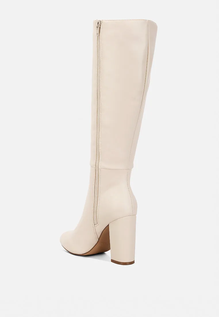 Wilbur Block Heel Calf Length Boots